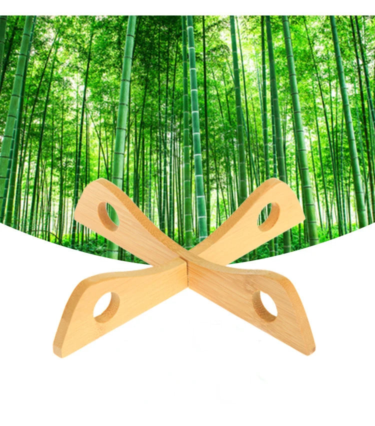 Wholesale Bamboo Wood Kitchen Holder Pan Pot Cover Lid Rack Storage Rack