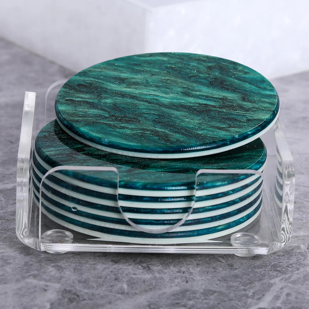 Personalized Creative Acrylic Car Coaster Classic Style Pot Holder Coffee Stone Design Eco-Friendly Custom Size 600mm Diameter