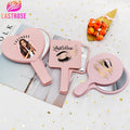 Beauty Mirror Handle Mirror Single Side Plastic Small Handheld Square Cosmetic Hand Mirrors