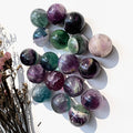 Jingfa 500g 3cm Natural Colorful Fluorite Ball Stone Prices Crystals Healing Stones Colorful Fluorite Spheres