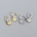 Wholesale New 925 Sterling Silver Earring Irregular Geometry Pendant Hoop Earrings for Women