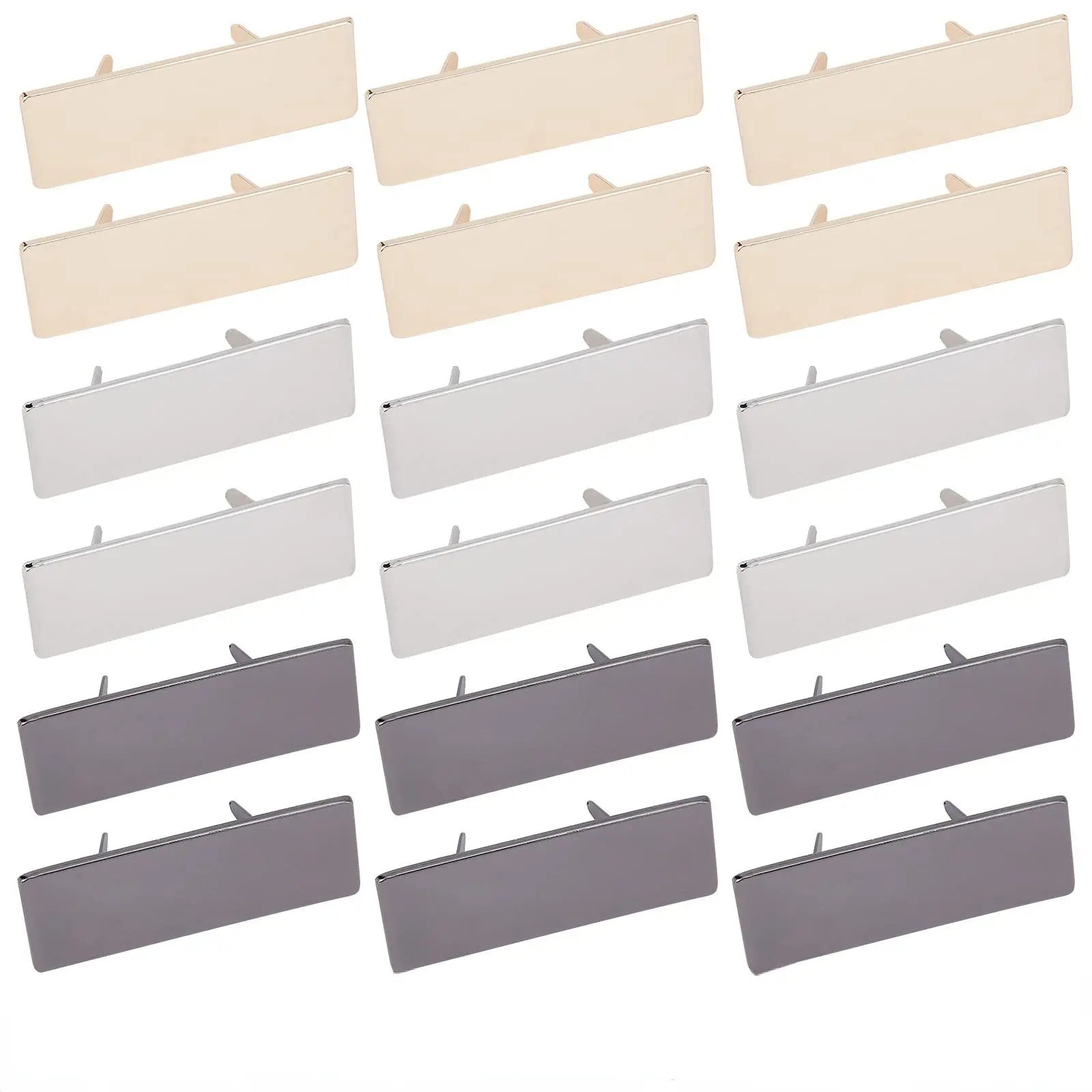 Custom Metal Badge  3-Color Alloy Rectangle Blank Name Labels for DIY Handmade Logo Labels  Metal Clothing  Labels