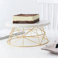 Best Quality Customized Cheap Beige White Round Marble Stone Cake Stand Metal Base Round Shape 30cm Cake Stand