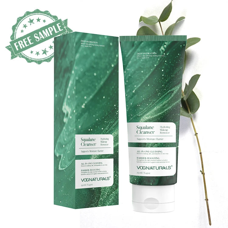 Private Label Daily Gentle Squalane Facial Cleanser Hyaluronic Acid All Skin Type Moisturizing Gel Effective for All Skin Use