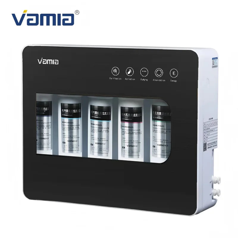Whole House Manual Water Filtration System 5-Stage Activated Carbon Plastic Portable Dispenser Descaler Alkaline Water Filter