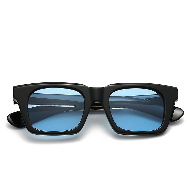 2403 Fashion Luxury Brand Designer Classic Heavy Large Frame Custom Logo Vintage New Acetate Square Sunglasses Women Men 2025
