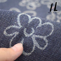 Wholesale Stock Spot Polyester Cotton Yarn Dyed Denim Fabric Custom Jacquard Denim Fabric Printed Jeans Fabric for Coat Jean