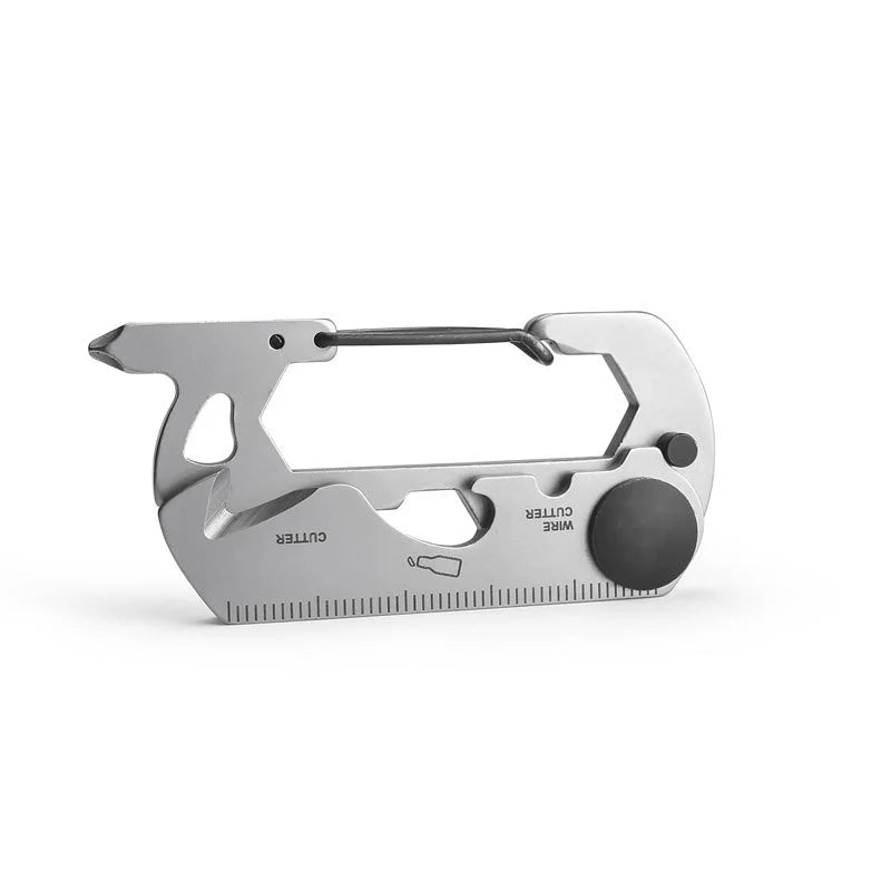 13 IN 1Custom Engraving Multi Functional Stainless Multitool Carabiner Keychain