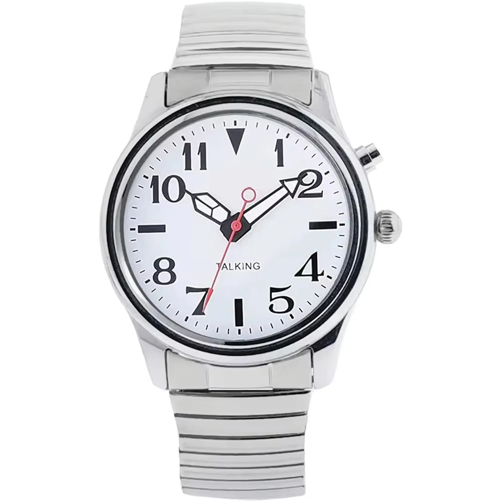 Clear and Loud American Accent English Mens Braille Wristwatch Digital Talking Watch for Blind Person People
