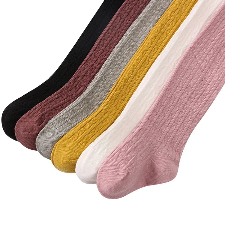 Wholesale Winter Warm Breathable Knitted 100% Cotton Solid Pantyhose for Women