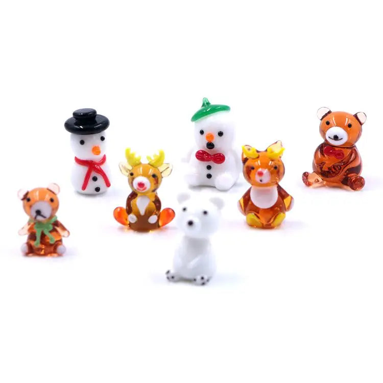 Mixed Murano Miniature Glass Animal Figurine