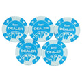 Casino Poker Room Texas Hold'em Poker Accessories Acrylic 70mm Diameter 20mm Thickness Transparent Poker Chips Dealer Button