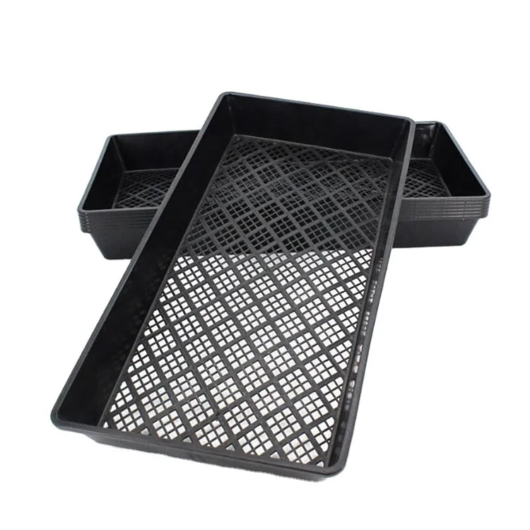 Plastic PS Flat PS Black 1020 Tray Compostable Heavy Duty Propagation Paddy Seed Starter Nursery Tray
