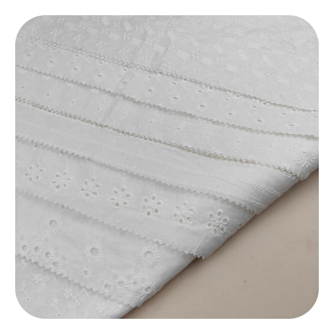 Luxury 100% Cotton Embroidered Fabric New Design for Women's Wedding Accessories Home Textiles Men's Clothes Woven Techniques