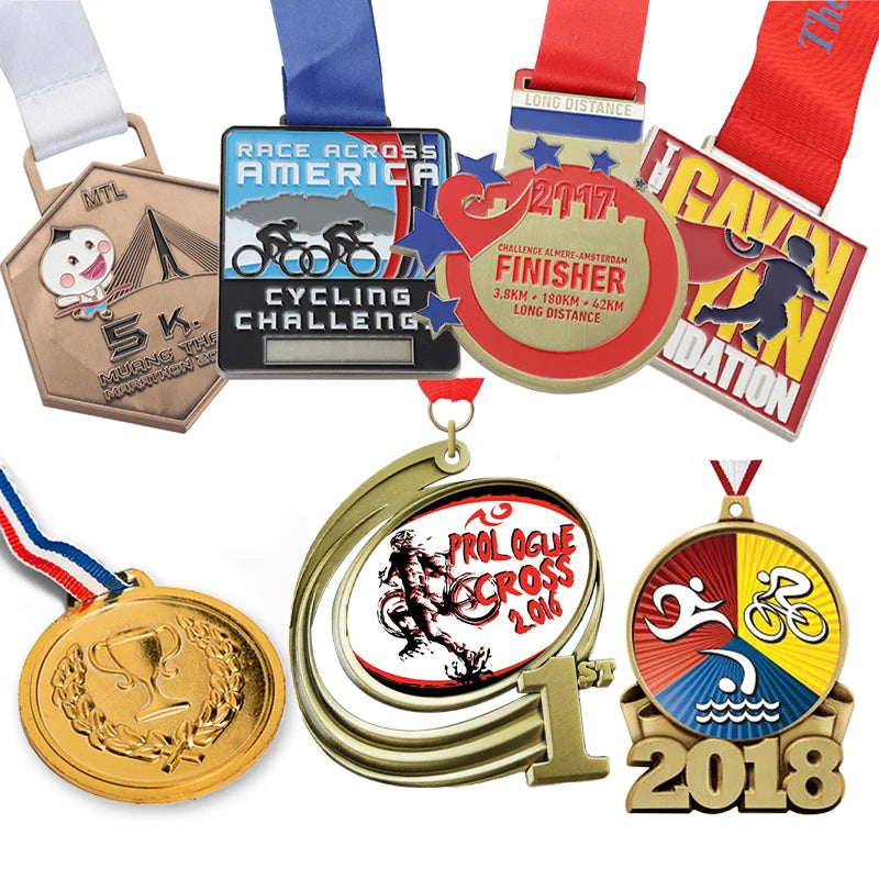 Personalized Design Karate Dance Spinning Medal Marathon 3D Blank Gold Trophy Award Gymnastics Sport Metal Custom Running Medal