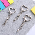 Wholesale Silver Heart Shape 8 Lobster Zinc Alley Key Ring DIY Accessories