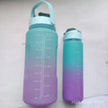32 oz & 64 oz Eco-Friendly Anti-corrosion Colorful Plastic Water Bottle with Straw for Camping