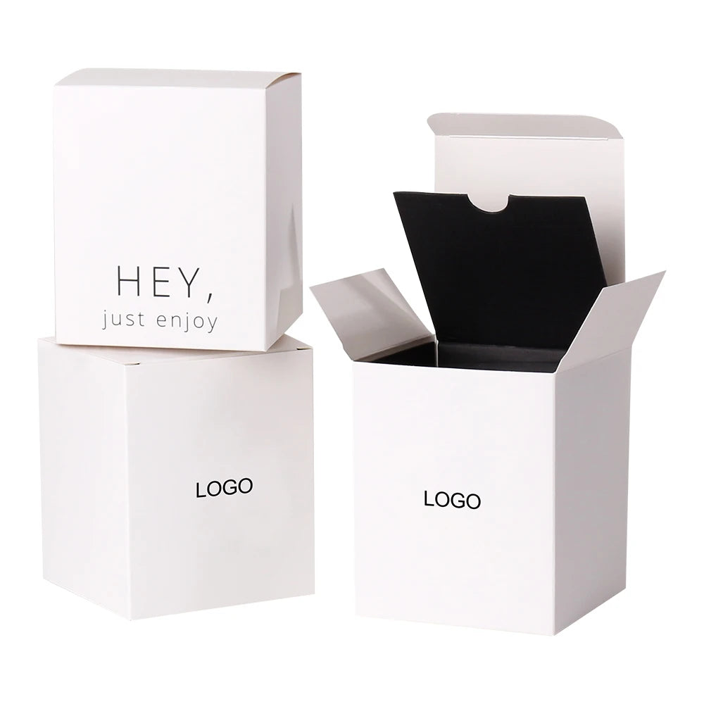 Custom Craft Gift Folding Candle Paperboard Box Recyclable and Eco-Friendly with UV Coating Matte Finish Foil Specifications