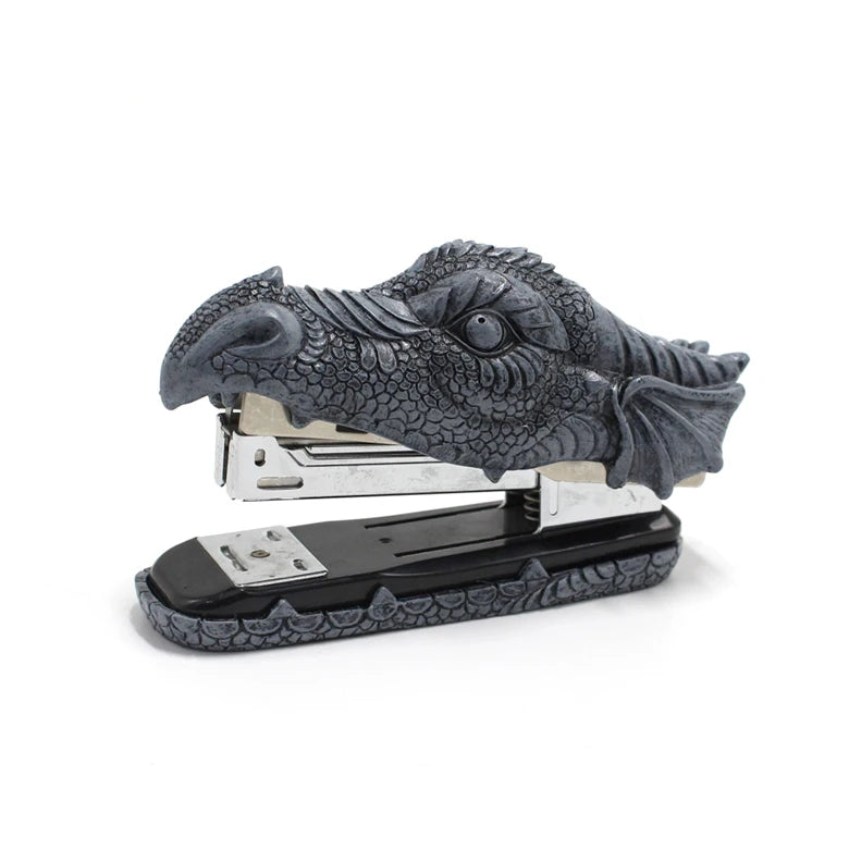 Resin Dragon Head Stapler Light Duty Manual Office Desktop Accessory Home Decor Stationery