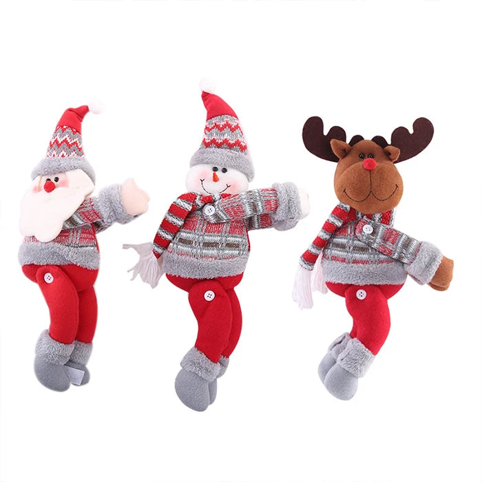 Christmas Elk Santa Snowman Curtain Tiebacks Holdback Fastener Buckle Clamp Window Decorations