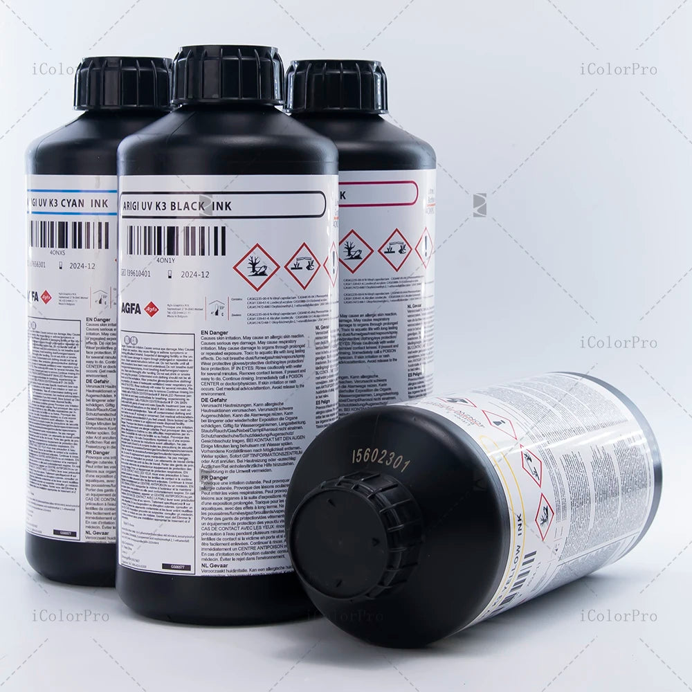 AGFA UV Ink Original 1000ml Agfa K3 Uv Ink From Belgium Suitable for Ricoh  Konica Printhead