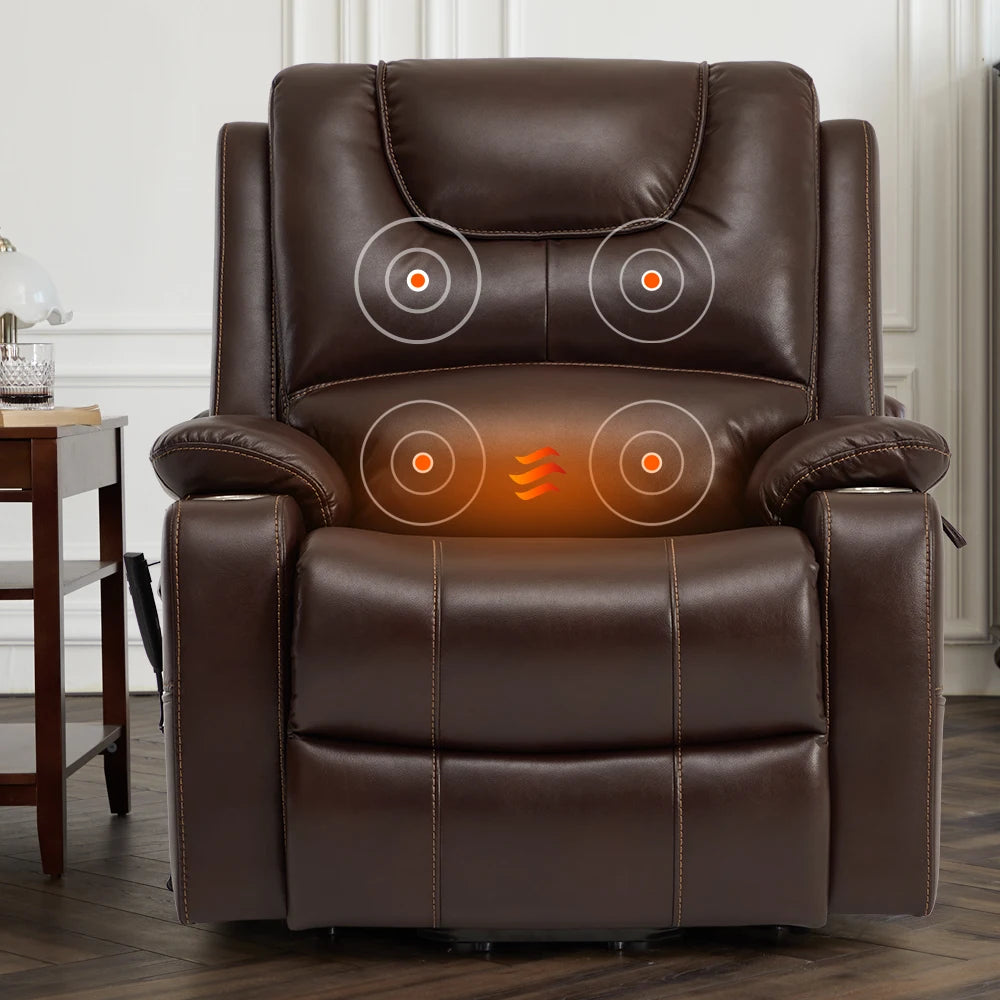 Durable Craftsmanship Leather Recliner Lift Chair for Elderly Standing Assistance