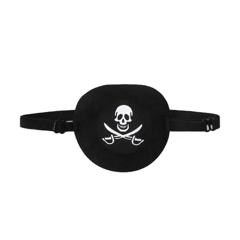 Customization Printing Pirate Corrected Vision 3D Contoured Adjustable Buckle Elastic Band Single Eye Patch Eyemask