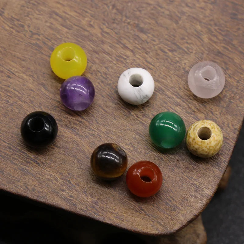DIY Mix Color Bead Rock Stone Gemstone Semi Precious Stone Beads Round Loose Beads for Jewelry Making Findings Accessories