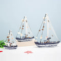 Mediterranean Sail Boat Model HYG02 Eco-Friendly European Wood Ship for Home Decor Customizable DIY Craft Toys