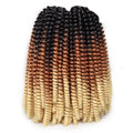 Wholesale 8'' High Temperature Fiber Dyed Spring Twist Crochet Hair Extensions Pre Looped Curly Twist for Women MegaBDM