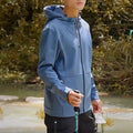 Custom Men's Softshell Winter Jacket Polar Fleece Lined Full Zip Closure Hood Solid Color Waterproof Thick Warm Casual Finished