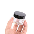 30ML 50ML 100ML Hot Sale Glass Cosmetic Jar with Metal Black Gold Lids Empty Customized Printing Skincare Serum Packaging