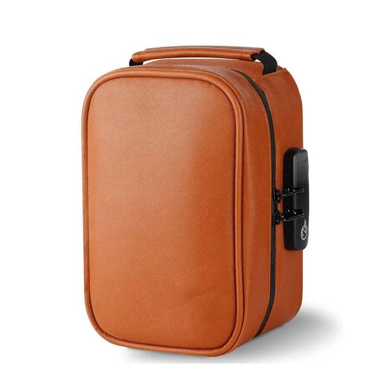 Lock Smell Proof Stash Box No Smelly Container With Adjustable Strap Large PU Odor Proof Case with Activated Carbon
