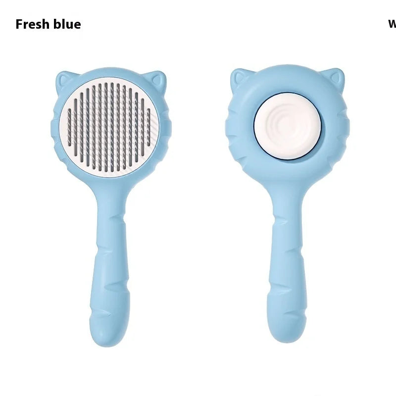 Runpin J122 Pet Flea Comb Dog and Cat CombsRow Brush Cat Ear Shape Remove Pet Floating Hair Hair Removal Brush
