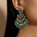 2024 Fashion Jewelry Trendy Multi Layer Enamel Exaggerated Vintage India Earrings Fashion Retro Bohemian Tassel Earrings