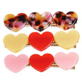 Japanese and Korean Style Girls Hair Clips Heart Shaped Acetate Duckbill Clip Acetic Acid Alligator Clip