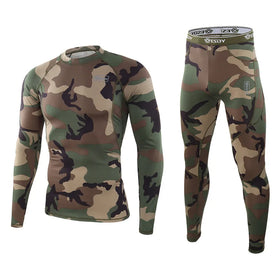 Aoyema Tactical Outdoor New Camouflage Thermal Underwear Woven Standard Adults Waist Breathable Men Underwear Boxer