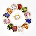 JFS014 Sparkling Oval Zircon Crystal Sew on Rhinestone With Gold Claw Beads Diy Clothing Shoes Bags Accessories