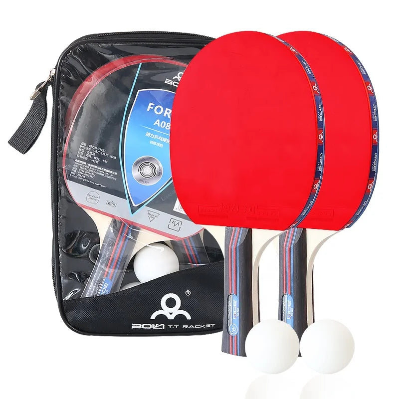 Boli Custom Long Handle Table Tennis Racket Good Wood Ping Pong Paddle Set