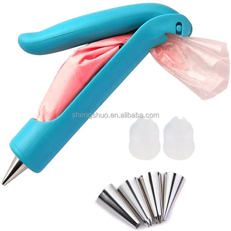 Hot Selling Plastic Cake Decorating Pen Kit Pastry Bag Diy Cake Sugar Craft Decor Pen