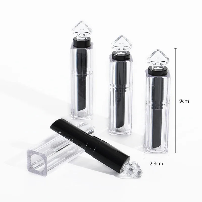 Yueshunxing 11.1mm Spot Wholesale Elegant Temperament Black Transparent Lipstick Tube Lip Balm Tube Empty Lipstick Tube