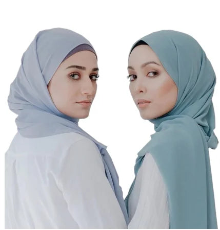 Muslim Fashion Chiffon Scarf Soft Comfortable Shawls Headband Scarves Hijabs for Women Elegant Muslim Hijab Wrap Foulard Shawls