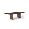 Modern Rectangular Solid Walnut Dining Table with Natural Wood Legs Luxury Home Furniture for Restaurant Use
