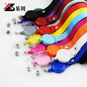 Custom Name Retractable Lanyard with Sublimation Polyester Printed Strap Badge Reel Holder Accessory