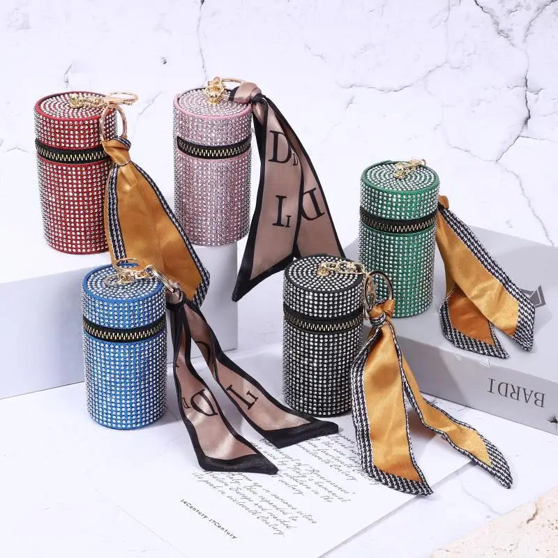 Luxury Lipstick Organizer PU Leather Lip Gloss Bag Mini Case Girls Travel Lipgloss Storage Holder for Purse Perfume