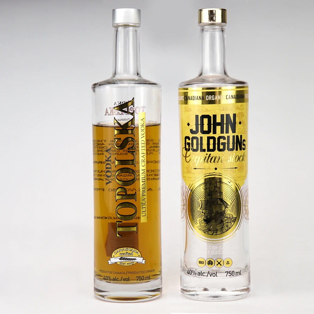Hot Sale Unique Design Empty 500ml Thick Bottom Gin Rum Whisky Vodka Tequila Glass Bottle for Liquor