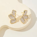 2024 Fashion Colorful Petal Stud Earrings Multi Layer Leaf Stud Earrings for Women Summer Seaside Holiday Jewelry Gift