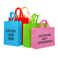 Custom Logo Printed Eco-Friendly Reusable Grocery Bag Recycled Non-Woven Fabric Carry Shopping Letter Laminated PP Non-Woven Bag