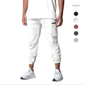 Mens Casual High Waist Straight Cargo Workout Joggers Pants Gym Athletic Tactical Regular Fit Sweatpants with Pockets