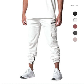 Mens Casual High Waist Straight Cargo Workout Joggers Pants Gym Athletic Tactical Regular Fit Sweatpants with Pockets